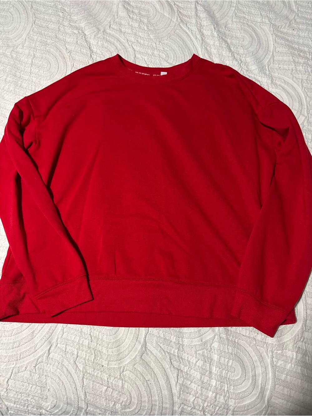 Classic Women's Red Crewneck Pullover Sweatshirt